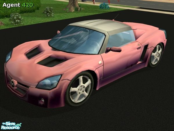 Sims 2 — Acid Burn Pink Opel Speedster by Agent420 — An Acid Burn Pink Opel Speedster Paint Job. MESH by Maximum_Spider.