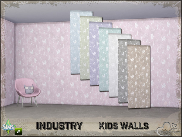 Sims 4 — Industry Walls Unicorn by BuffSumm — Part of the *Industry Series* ***TSRAA***