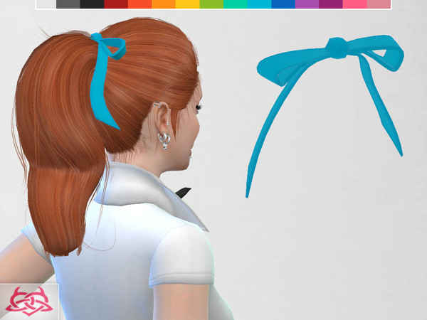 Sims 4 — Hair bow - hat by Colores_Urbanos — 15 recolors - Find him in a hat Your game needs to be updated from Paraguay