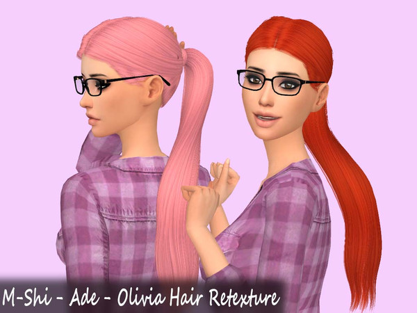 Sims 4 — M-Shi - Ade - Olivia Hair Retexture (Mesh Needed) by mikerashi — -15 Colors -Texture made by Me -Custom