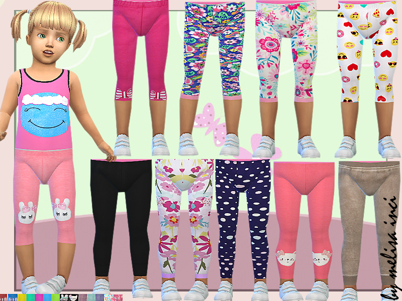 The Sims Resource - Toddler Girls Mixed Leggings