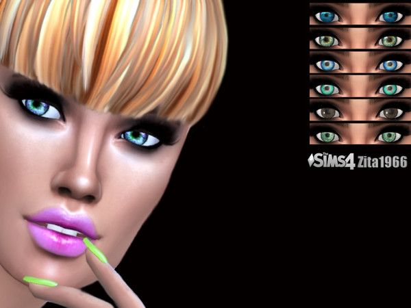 Sims 4 — Variety Eyes. by ZitaRossouw2 — Base game recolor Stand Alone item 7 Colors in package file with a variety of