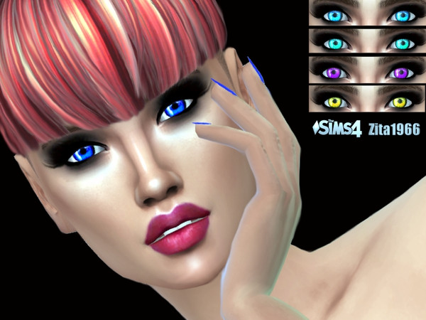 Sims 4 — Jewel Eyes by ZitaRossouw2 — Base game recolor Stand Alone item 5 Colors in package file Found at Eye colors