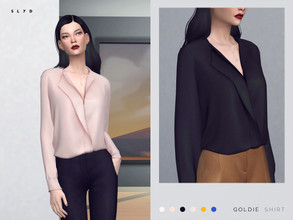 Sims 4 — Goldie Shirt by SLYD — ** 6 swatches. ** New mesh by me. ** Recolor is allowed but PLEASE DO NOT include the