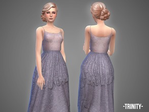 Sims 4 — Trinity - gown by -April- — Hey! This lace-detailed gown comes in 3 color variations. New mesh, new item. enjoy