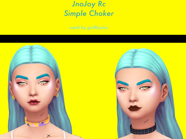 Sims 4 — Recolor Neon+Pastel Simple Choker_grafitysims - mesh needed by jnojoysims — Need *MESH* Get it here: