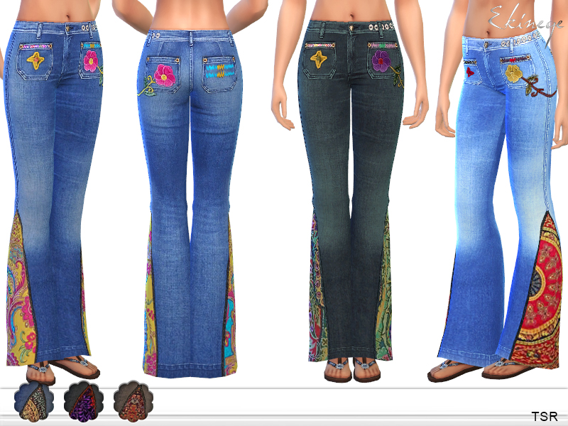 The Sims Resource - Flared Hippie Jeans