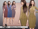 Sims 4 — Military cocktail dress by Mis_O — Luxury military inspired cocktail dress in 4 lovely colours. enjoy) 
