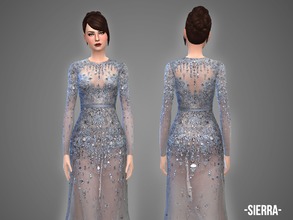 Sims 4 — Sierra - gown by -April- — Hey! This belted embroidered gown with sheer front and back details comes in 3 color