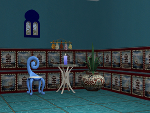 Sims 2 — Interior Ideas-Ocean Blue Set-Ocean Light Blue Wall by allison731 — Light blue wall with nautical theme.