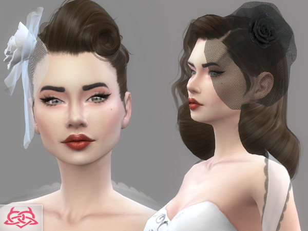 Sims 4 — bridal headdress by Colores_Urbanos — 3 recolors - Find him in a hat Your game needs to be updated from Paraguay
