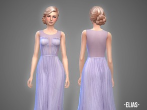 Sims 4 — Elias - gown by -April- — Hey! This formal gown with sheer top parts comes in 4 color variations. New mesh, new