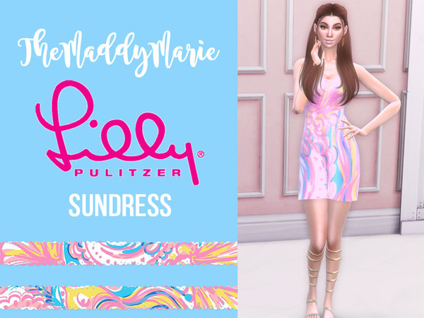 Sims 4 — THEMADDYMARIE'S Lilly Pulitzer Sundress by themaddymarie — A Lilly Pulitzer sundress in