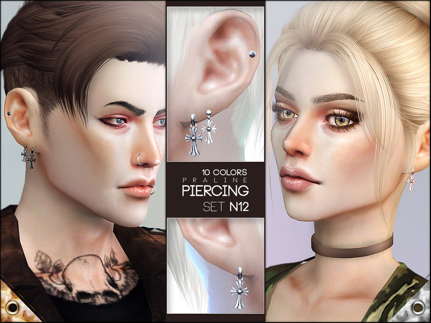 Pralinesims Piercing Set N18 Bts V In 2020 Sims 4 Sims Sims 4