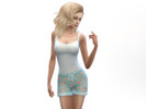 Sims 4 — Floral Pyjama/Gym Shorts by carlalou2 — Cath Kidston printed floral pyjama/gym shorts. Hair Credit: