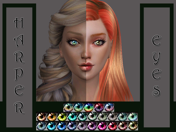 Sims 4 — Harper Eye Set by Lorwyn — Harper Eye set in 25 colors :)