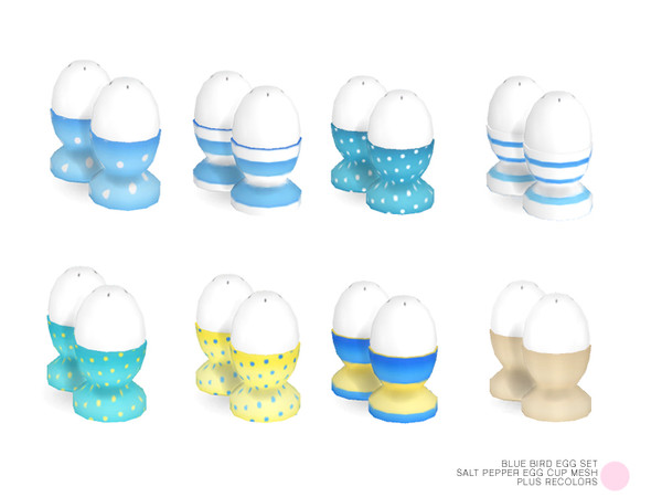 Sims 4 — Salt Pepper Egg Cup Mesh by DOT — Salt Pepper Egg Cup Mesh by DOT of The Sims Resource