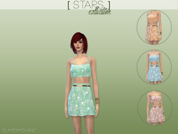 Sims 4 — [SSS] - STARS - collection Dress by SunSimsShine — Stars always inspired me. So, I decided to do a dress