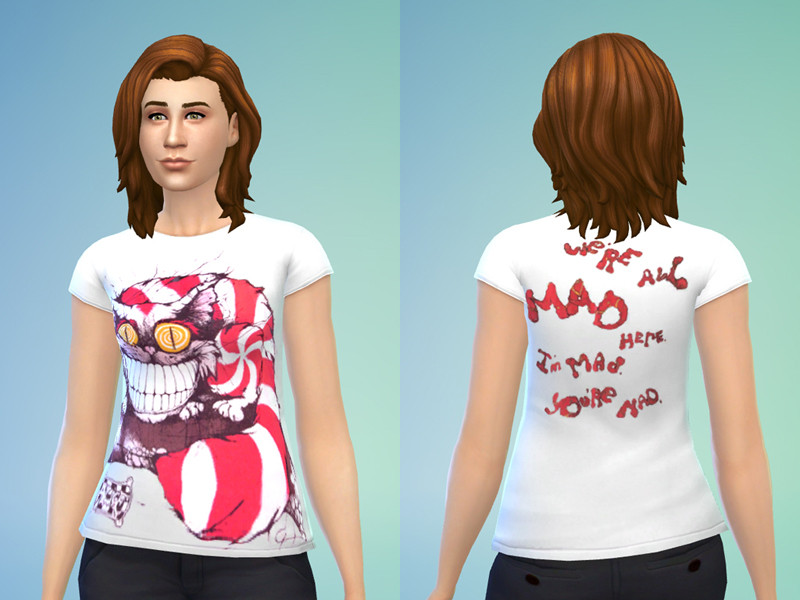 Sims 4 The Sims Resource | Andazia Cheshire Cat T-Shirt - Female by TSR Creator