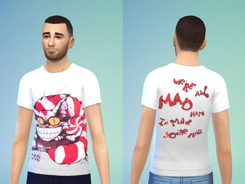 Sims 4 The Sims Resource | Andazia Cheshire Cat T-Shirt - Male by TSR Creator