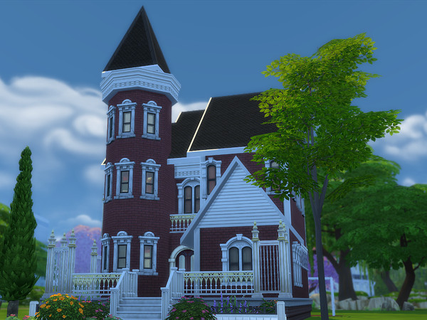 Sims 4 — 15 Laurel Lane - Red Brick Victorian by cm_11778 — A beautiful red brick Victorian home on a small lot with 3