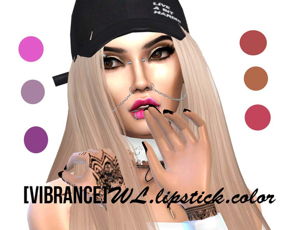 Sims 4 — [Vibrance]WL.Lipstick.Color by WhiteLillies — 6 swatches has a highlight sorry im not used to making stuff made