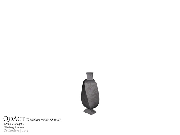 Sims 4 — Valente Smooth Vase Curved To The Left by QoAct — Part of the Valente Dining Room QoAct Design Workshop |