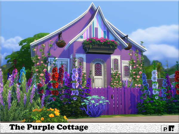 Sims 4 — The Purple Cottage -NO CC by Pinkfizzzzz — This little purple cottage is perfect for the independent Sim or just