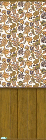 Sims 2 — 70's Wall Panels: Paisley by Uma Design — Instant transportation back to the 70's! Let your simmies decide