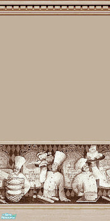 Sims 2 — Texas Toast - Individual Item by Lorah — Rust, brown, grey, and cream with pine wood.