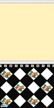 Sims 2 — Seeing Black n White - Wallpaper by Lorah — Tile, wallpaper, paneling, and a tiled wall for your Sims. All free
