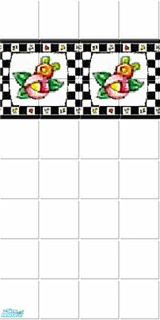 Sims 2 — Seeing Black n White - Panel by Lorah — Tile, wallpaper, paneling, and a tiled wall for your Sims. All free and
