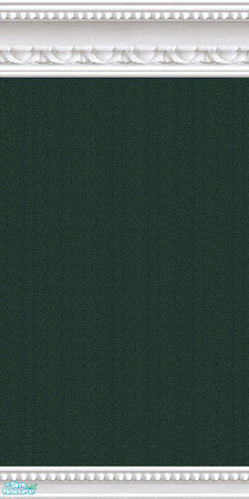 Sims 2 — jsf2WMBGForest by jsf — A rich, dark green, strie, textured wallpaper encased in my white marble beaded moulding