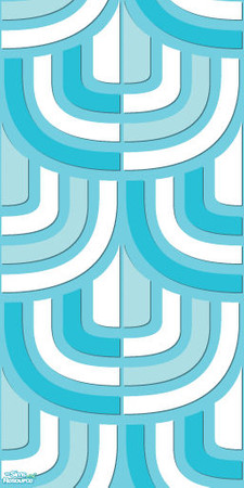 Sims 2 — Studio K Only U - Aqua Blue by StudioKhagerks — 28 colors total. Can be found under Wallpapers. Coordinates with