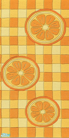 Sims 2 — Fruity Kitch - Orange by Astarta — Bright fruit walls.