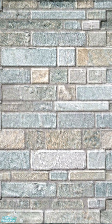 Sims 2 — Brick Wallpapers and Linoleum - TT1 by Lorah — Teal and tan.