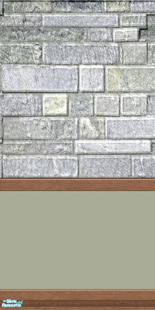 Sims 2 — Brick Wallpapers and Linoleum - GG2 by Lorah — Green and grey.