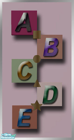 Sims 2 — NURSERY Wall Sculpture by simtomatic — 