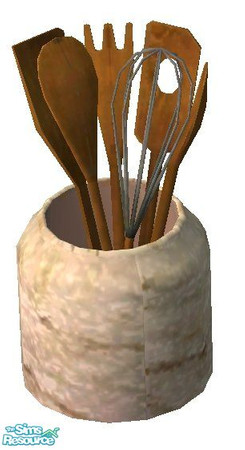 Sims 2 — Natural Marble 2 Utensil Silo by RhondaBlonda — 