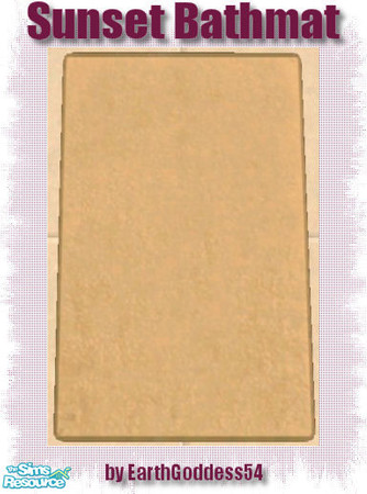 Sims 2 — Sunset Bath - Bath Mat by EarthGoddess54 — Made to match the Sunset Bath set. Enjoy!