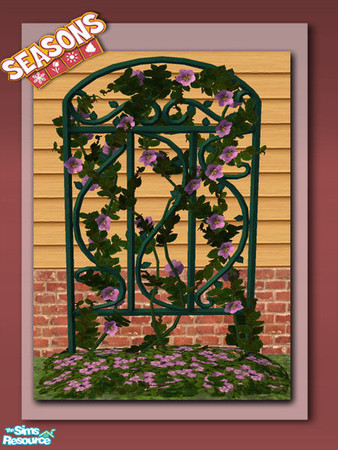 Sims 2 — Iron Trellis Flowers - Recol 01 by Shakeshaft — A recolour of the Synthetic Iron Trellis Flowers, this also