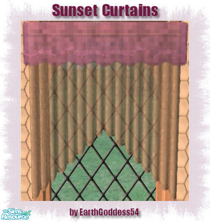 Sims 2 — Sunset Bath - Curtains by EarthGoddess54 — Made to match the Sunset Bath set. Enjoy!