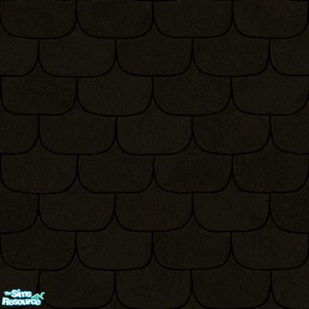Sims 2 — Flat Roof Tile: Black Fish Scales by Uma Design — You want even a flat roof to look like a real roof. Guarantee