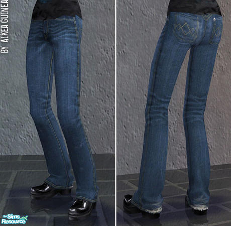 aikea_guinea's Cuffed Jeans with Boots (ag002)