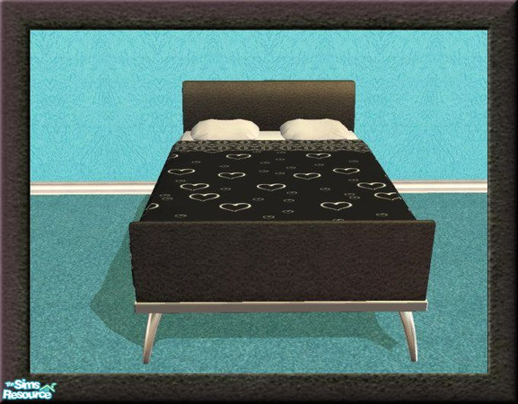 Sims 2 — TC30 - Black Leather Sleepwave Bed by jeni — A black leather version of the Sleepwave bed.