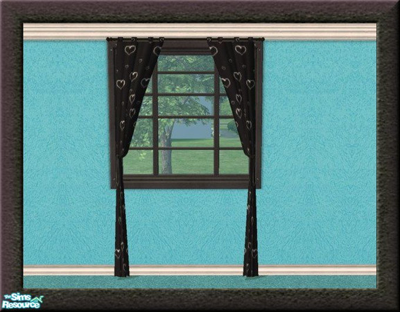 Sims 2 — TC30 - White Hearts - Loft Curtain by jeni — Loft Curtain to match White Hearts bedding.
