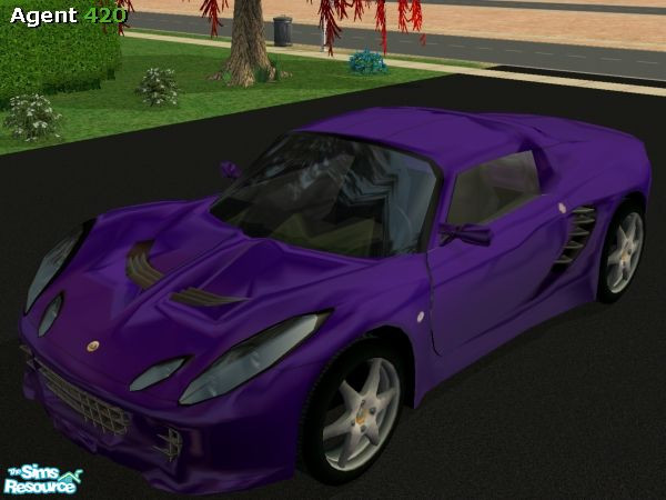 Sims 2 — Dark Purple Lotus Elise Paint Job by Agent420 — A Dark Purple Lotus Elise Ultra Metallic Paint Job. Mesh by