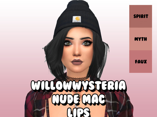 Sims 4 — WillowWysteria Nude MAC Lips by WillowWysteria — new mesh!!!! -do not recolor -do not claim it as your own -not