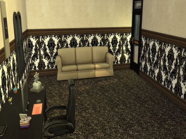 Sims 4 — Fluffy Carpet With Baroque wallpaper by sexybabe88 — the Baroque wallpaper comes in 8 colors and the fluffy