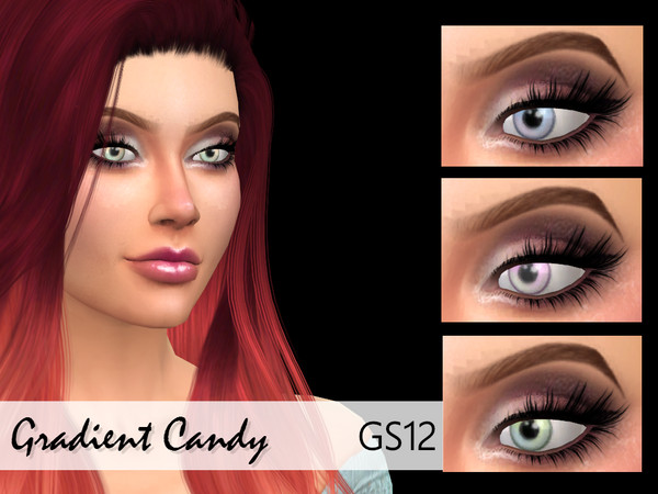 Sims 4 — Gradient Candy GS12 by GlitterSmirks — Light gradient eyes. Total of 5 swatches.